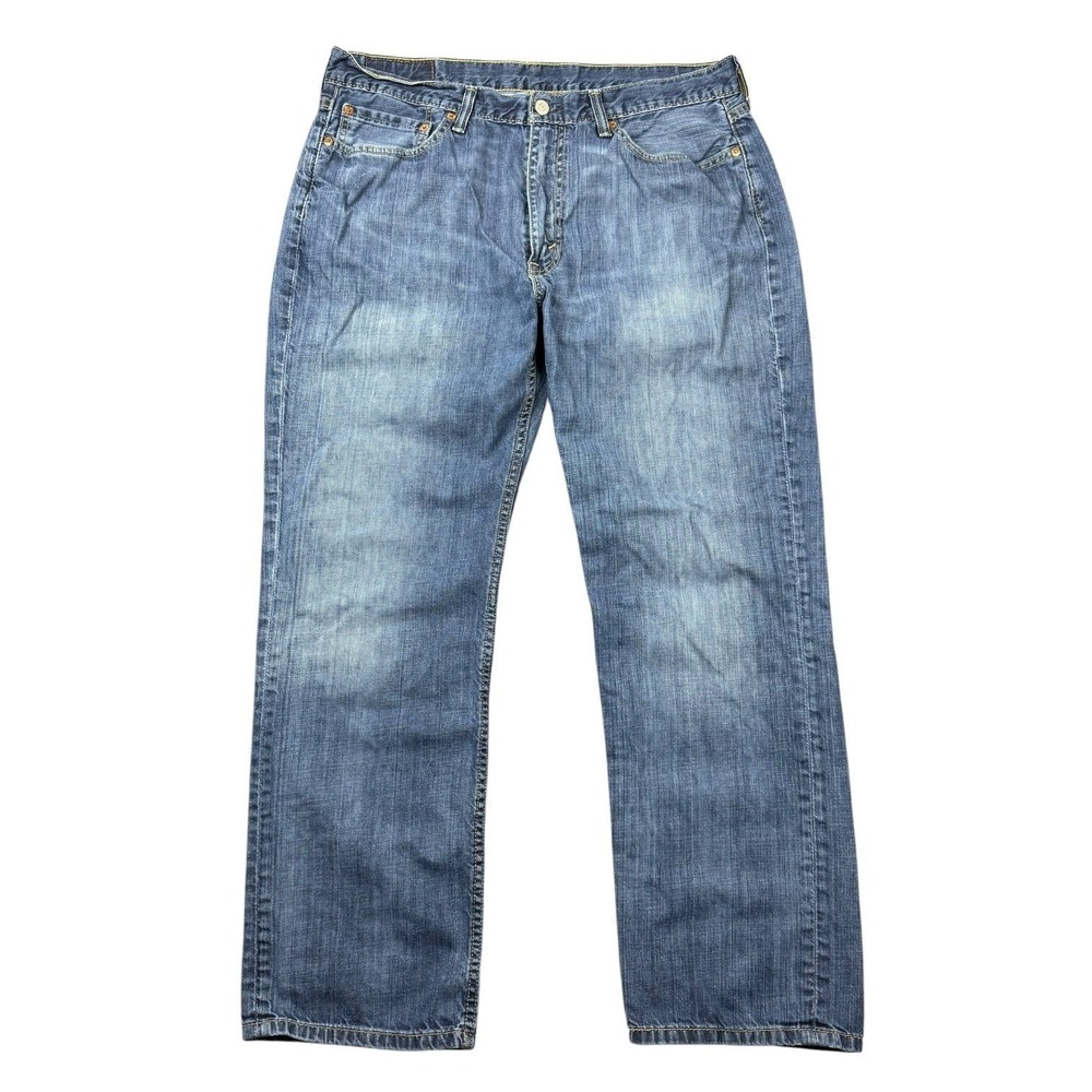 Levis 514 Jean Men 36x30 (34x29) Blue‎ Straight Fit Denim Faded Medium Wash Y2K